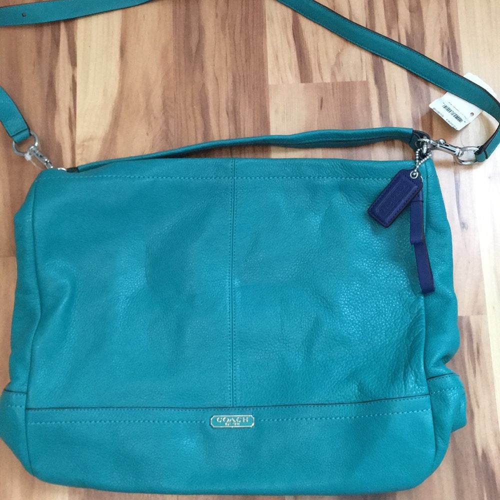 New Coach leather satchel crossbody bag